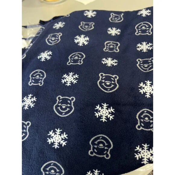 Disney and Friends Pajama Set Size Small Super Soft Velvet Navy Pooh Bear - Picture 3 of 7